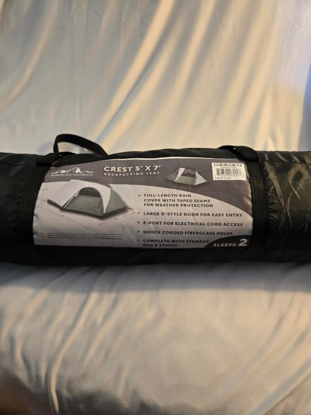 American Outback Crest 5' x 7' Backpacking Tent – New in Bag – Rainfly – Big 5